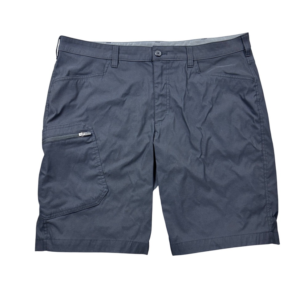 Eddie Bauer Shorts Mens 38 Black Nylon Spandex Hiking Cargo Stretch Outdoors